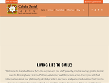 Tablet Screenshot of cahabadentalarts.com